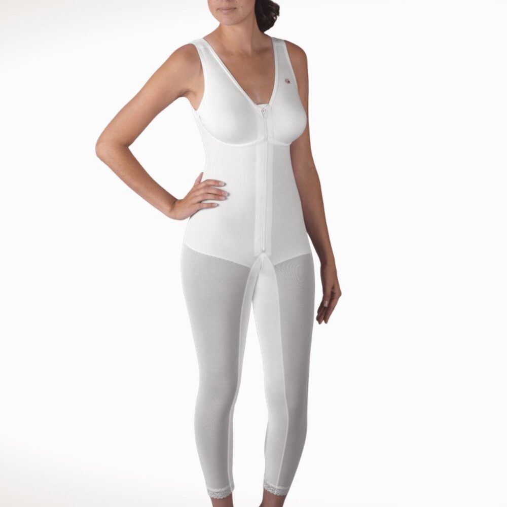 💖 Design Veronique B856B Zipper Below-Knee Compression Garment w/ Bra M 💖